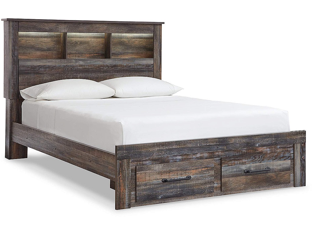 Drystan Queen Bookcase Storage Bed, Chest and 2 Nightstands - image 4