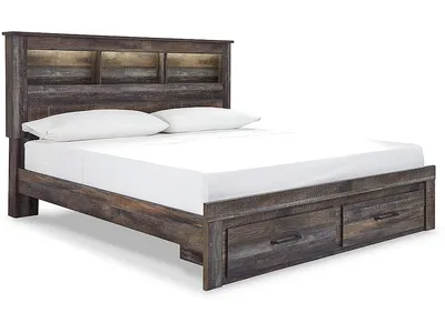 Drystan King Bookcase Bed with 2 Storage Drawers