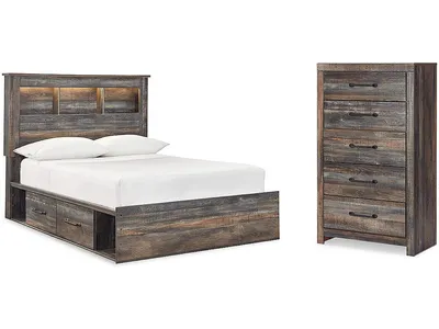 Drystan Full Bookcase Storage Bed and Chest