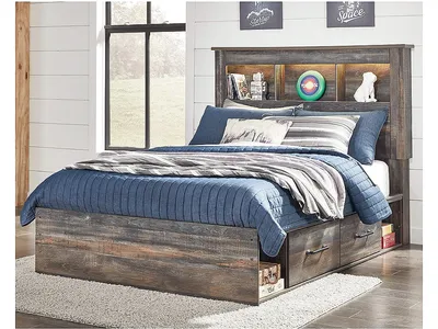 Drystan Full Bookcase Bed with 2 Storage Drawers - Alternative View