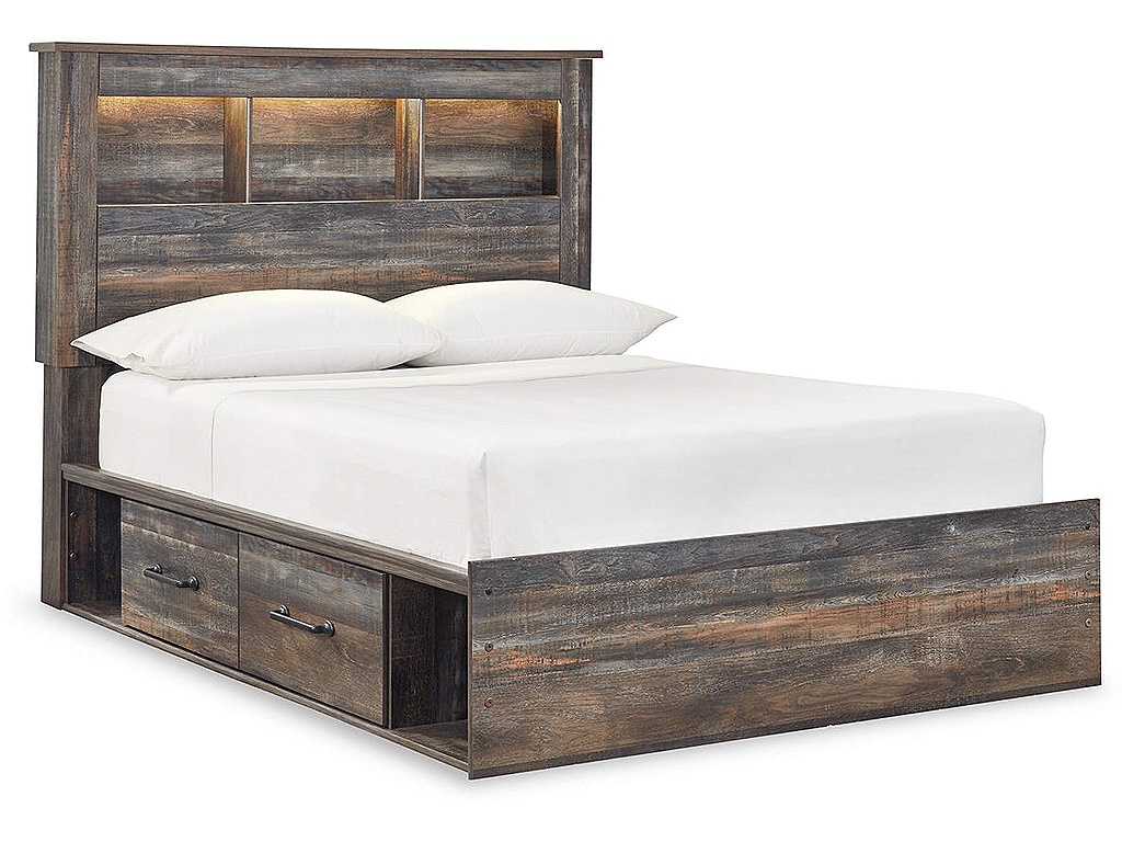 Drystan Full Bookcase Bed with 2 Storage Drawers - main image