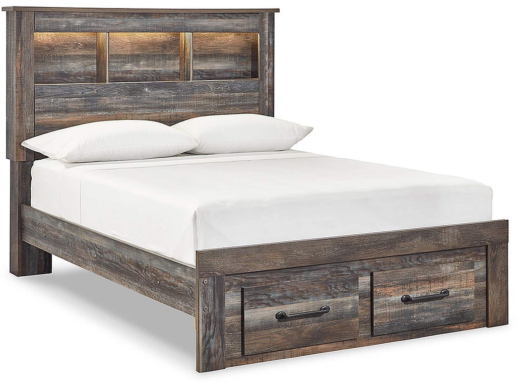 Drystan Full Bookcase Bed with 2 Storage Drawers - main image
