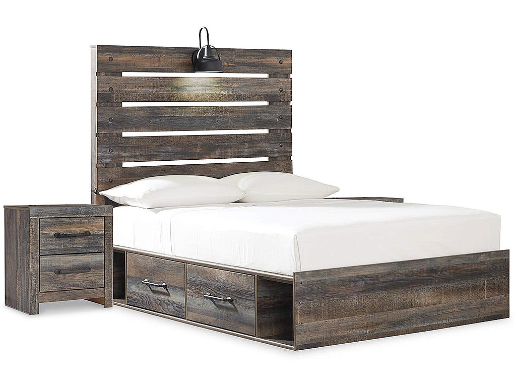 Drystan Full Panel Bed and 2 Nightstands - image 1