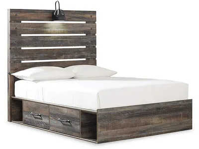 Drystan Full Panel Bed with 4 Storage Drawers