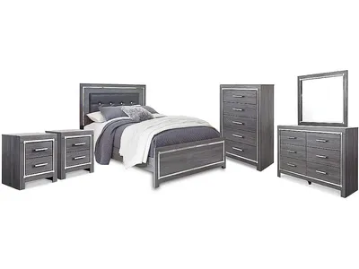 Lodanna Queen Panel Bed, Dresser, Mirror, Chest and 2 Nightstands
