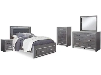 Lodanna Queen Panel Storage Bed, Dresser, Mirror, Chest and Nightstand - Alternative View