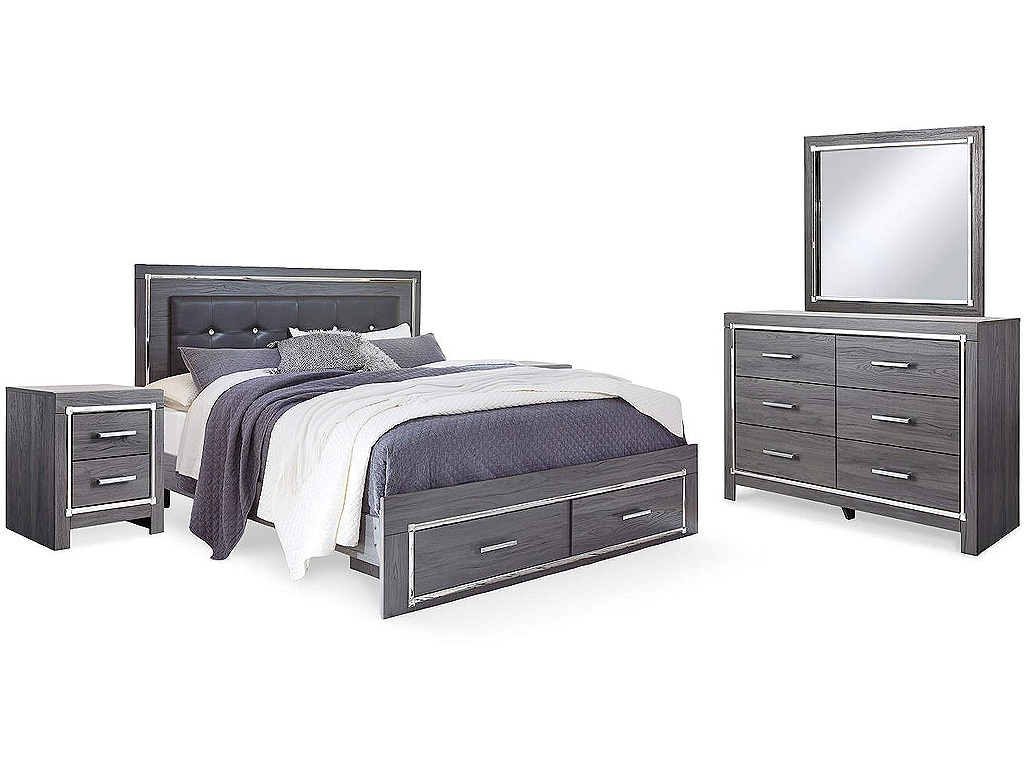 Lodanna King Storage Bed, Dresser, Mirror and 2 Nightstands - main image