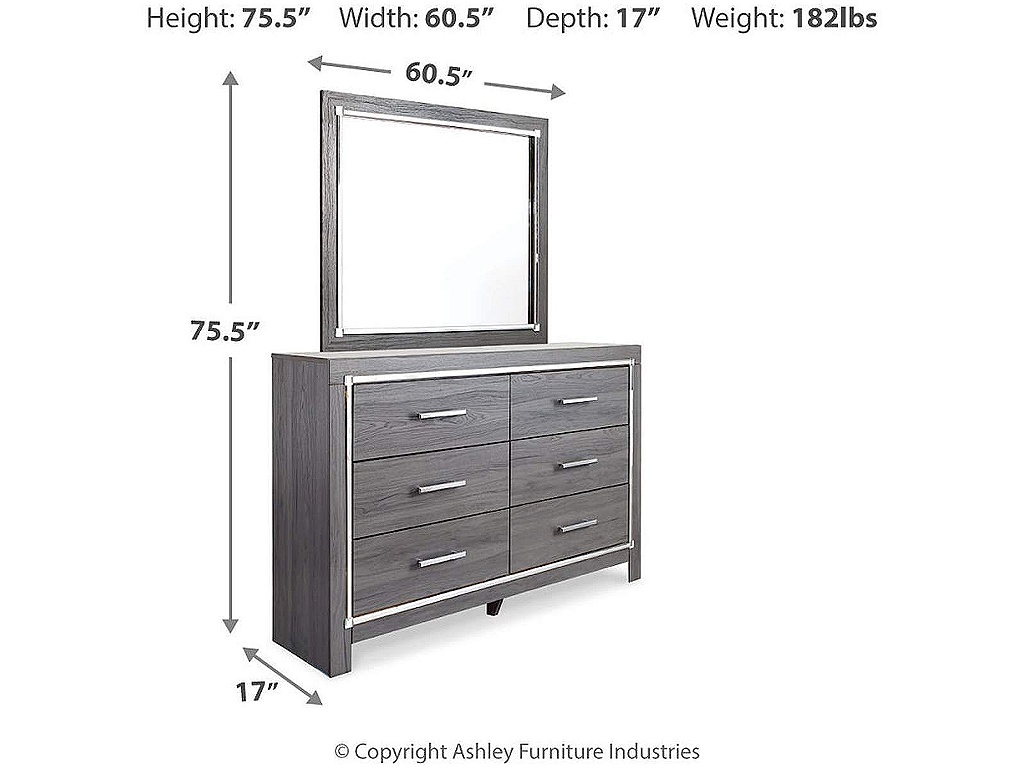 Lodanna King Storage Bed, Dresser, Mirror and 2 Nightstands - image 3