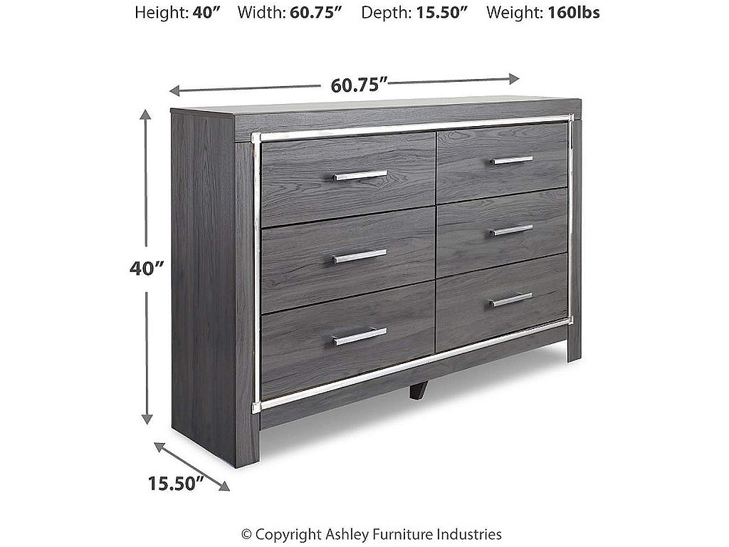 Lodanna King Upholstered Panel Bed, Dresser and Nightstand - image 3
