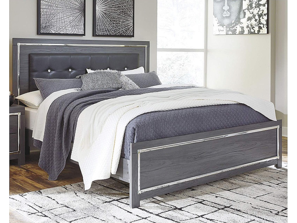 Lodanna King Upholstered Panel Bed, Dresser and Nightstand - image 7