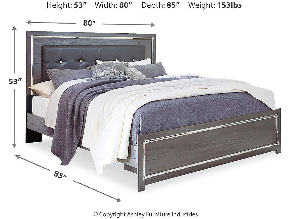 Lodanna King Upholstered Panel Bed, Dresser and Nightstand - image 4