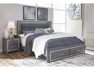 Lodanna King Panel Bed with 2 Storage Drawers
