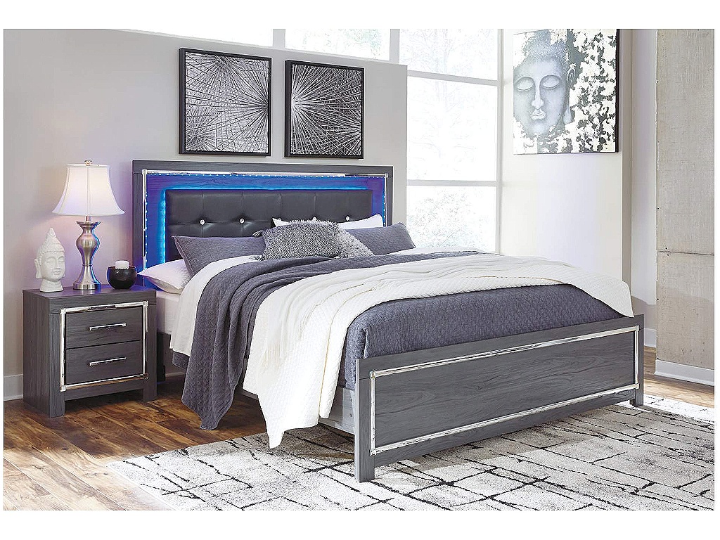 Lodanna King Upholstered Panel Bed, Dresser and Nightstand - image 9