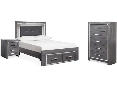 Lodanna Full Storage Bed, Chest and Nightstand