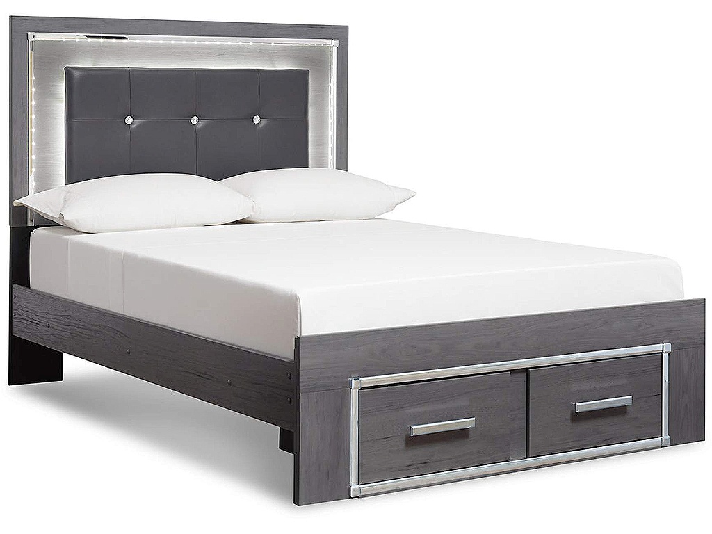Lodanna Full Upholstered Panel Storage Bed, Dresser, Mirror, and Nightstand - image 2