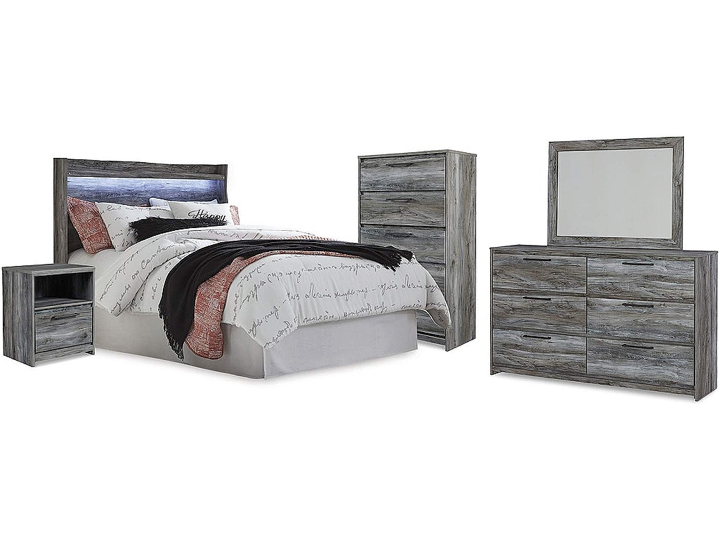 Baystorm Queen Panel Headboard, Dresser, Mirror, Chest and Nightstand - main image