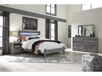 Baystorm Queen Panel Bed, Dresser, Mirror and Nightstand