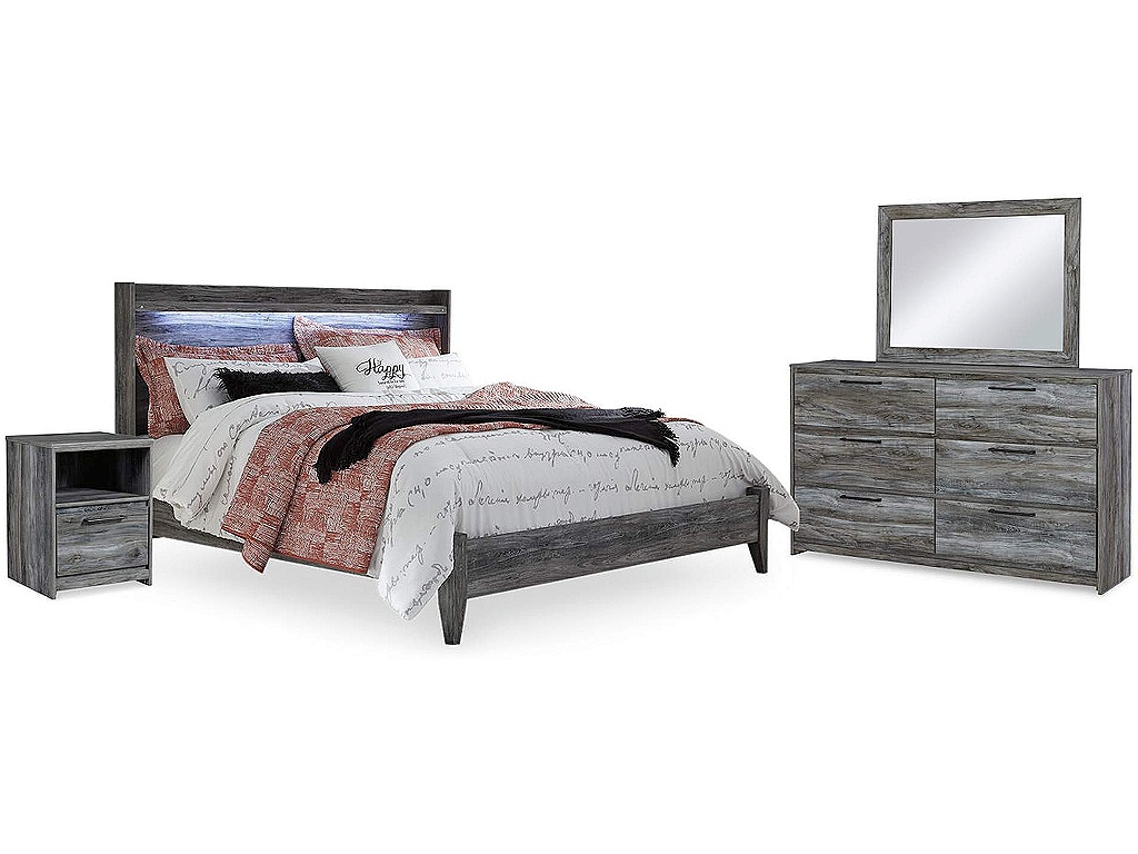Baystorm King Panel Bed, Dresser, Mirror, and Nightstand - image 1