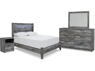 Baystorm Full Panel Bed, Dresser, Mirror and Nightstand