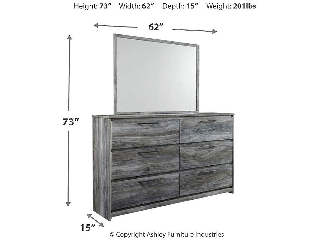 Baystorm Full Panel Bed, Dresser, Mirror and Nightstand - image 4