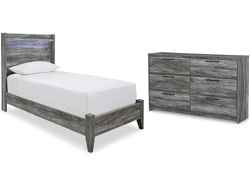 Baystorm Twin Panel Bed and Dresser - main image
