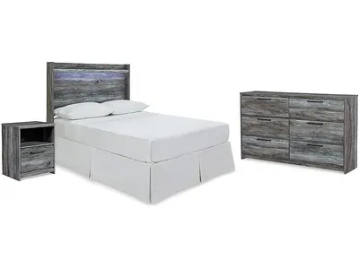Baystorm Full Panel Headboard, Dresser and Nightstand