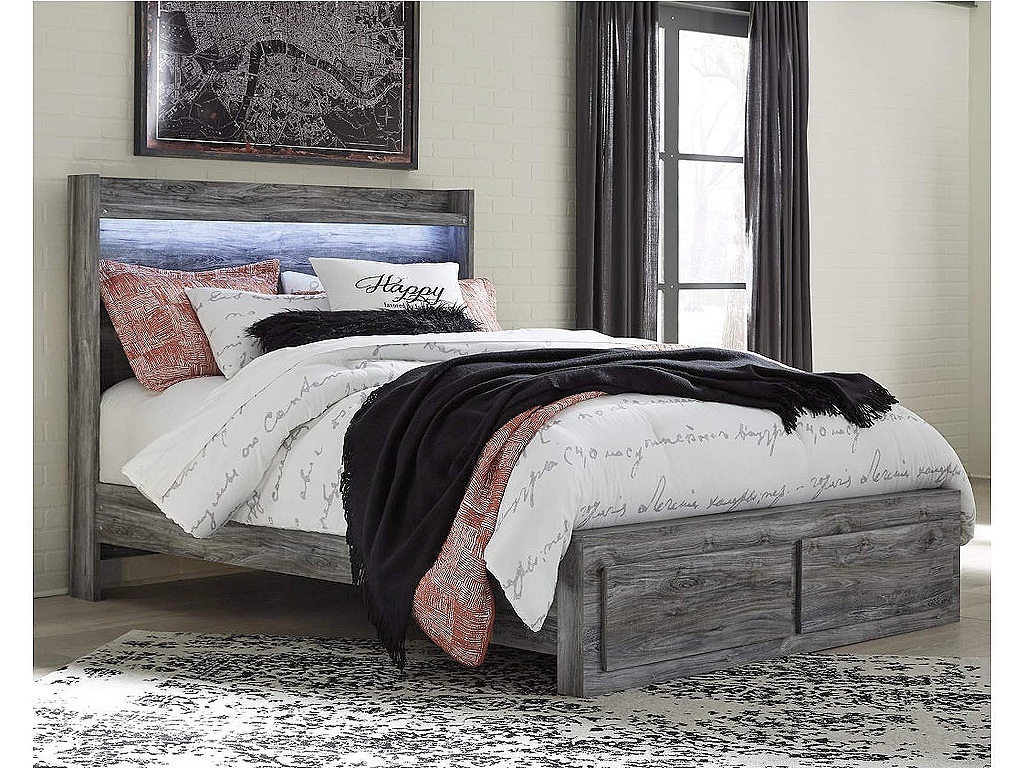 Baystorm Queen Panel Storage Bed with Mirrored Dresser and Nightstand - image 11