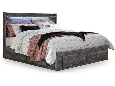 Baystorm King Panel Bed with 6 Storage Drawers