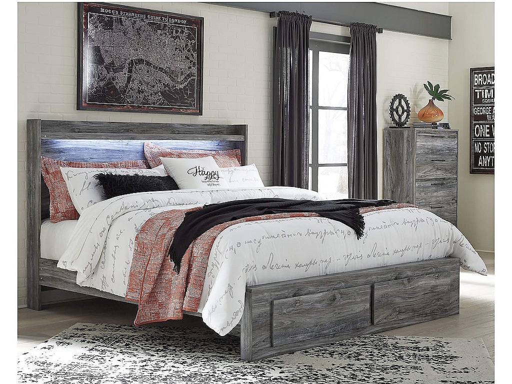 Baystorm King Panel Storage Bed with Chest - main image