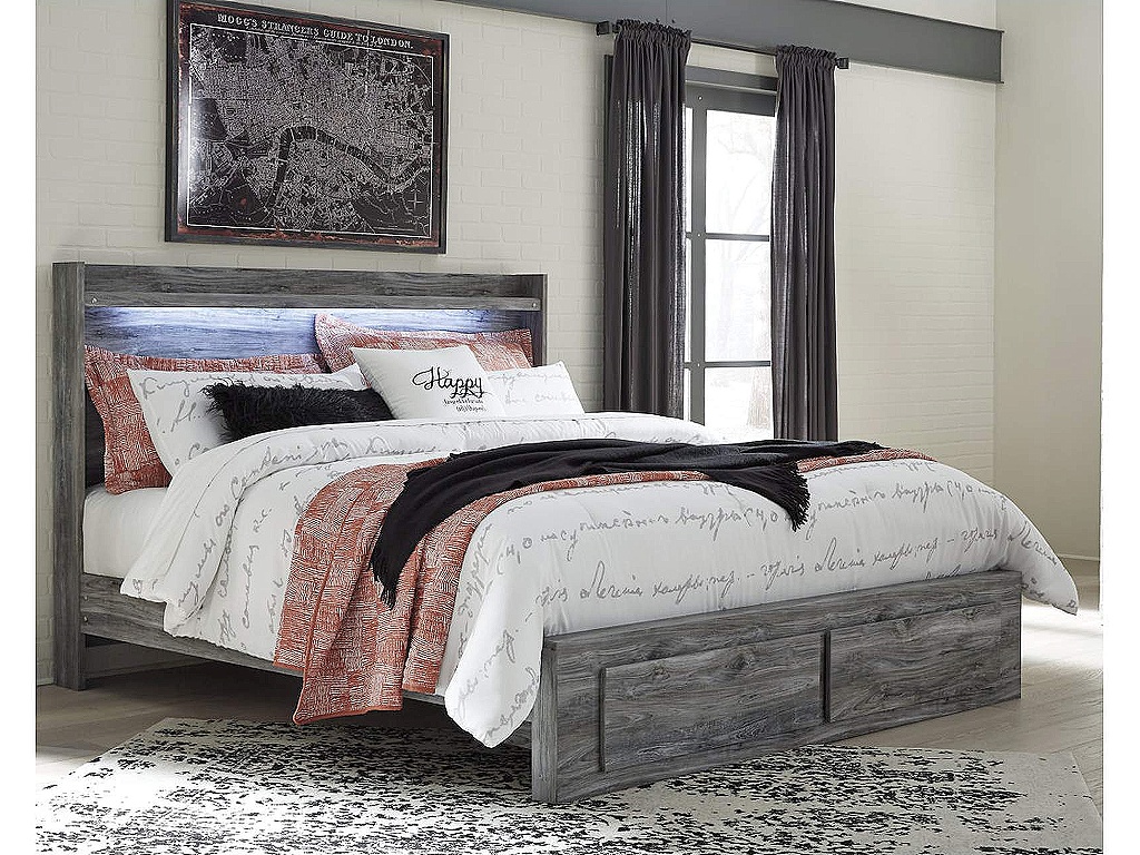 Baystorm King Panel Storage Bed with Mirrored Dresser and Nightstand - image 11