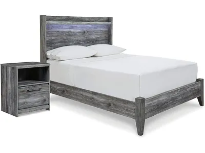 Baystorm Full Panel Bed and Nightstand