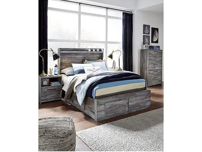 Baystorm Full Panel Bed with 4 Storage Drawers