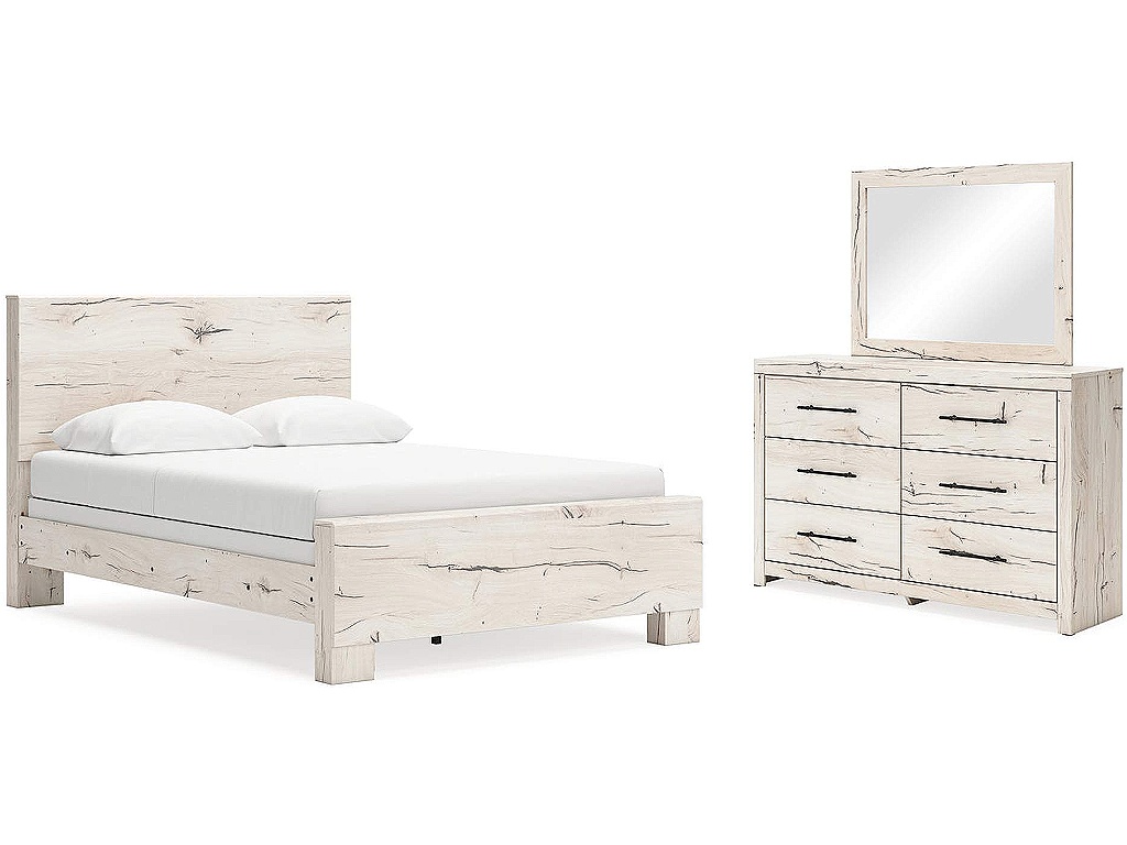 Lawroy Queen Panel Bed, Dresser and Mirror - main image