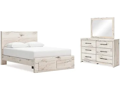 Lawroy Queen Panel Storage Bed, Dresser and Mirror