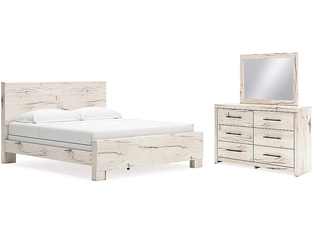 Lawroy King Panel Bed, Dresser and Mirror - main image