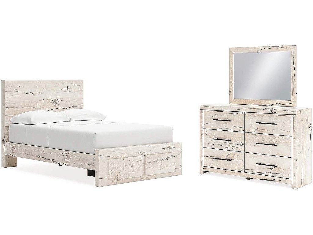 Lawroy Full Panel Storage Bed, Dresser and Mirror - main image