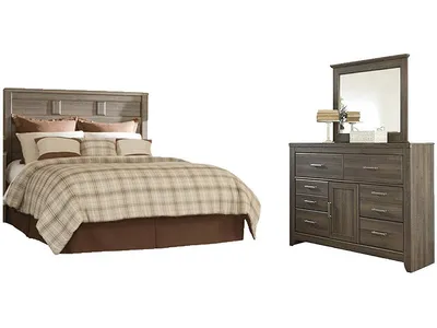 Juararo Queen Panel Headboard, Dresser and Mirror - Alternative View