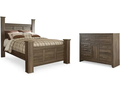 Juararo Queen Poster Bed and Dresser