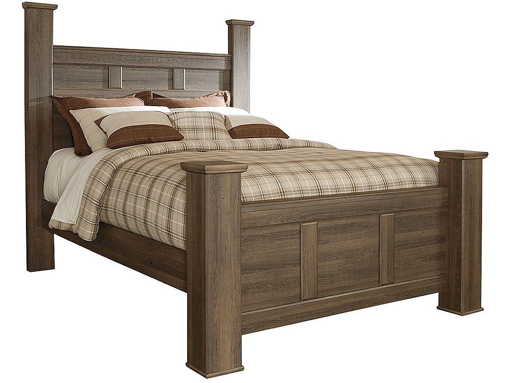 Juararo Queen Poster Bed, Dresser, Mirror, Chest and 2 Nightstands - image 1