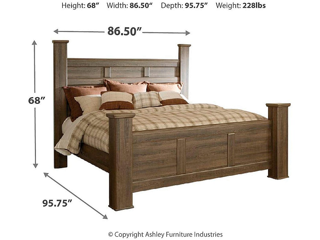 Juararo King Poster Bed, Dresser, Mirror and 2 Nightstands - image 8