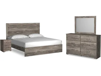 Ralinksi King Panel Bed, Dresser, Mirror, and Nightstand