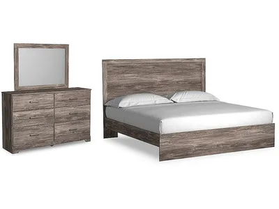 Ralinksi King Panel Bed, Dresser and Mirror