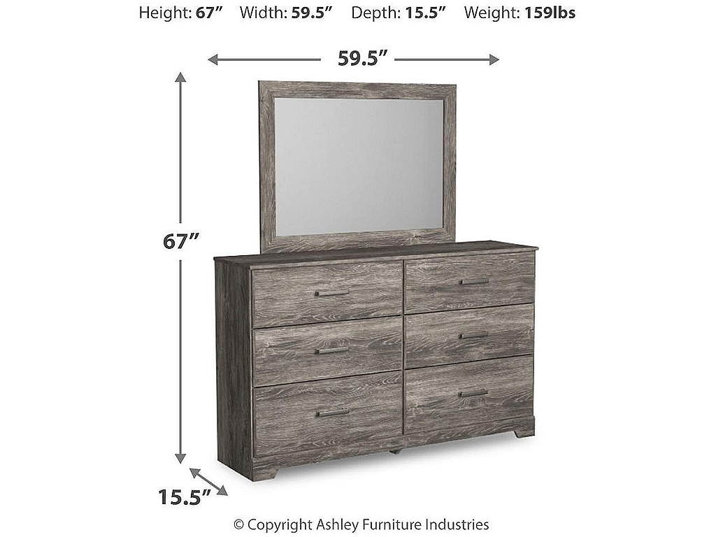 Ralinksi Queen Panel Bed, Dresser and Mirror - image 3