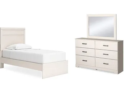 Stelsie Twin Panel Bed, Dresser and Mirror