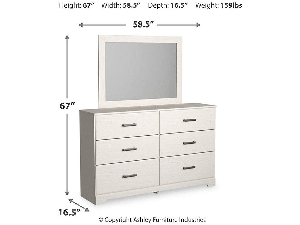 Stelsie Full Panel Bed, Dresser and Mirror - image 3