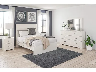Stelsie Full Panel Bed, Dresser, Mirror and Nightstand