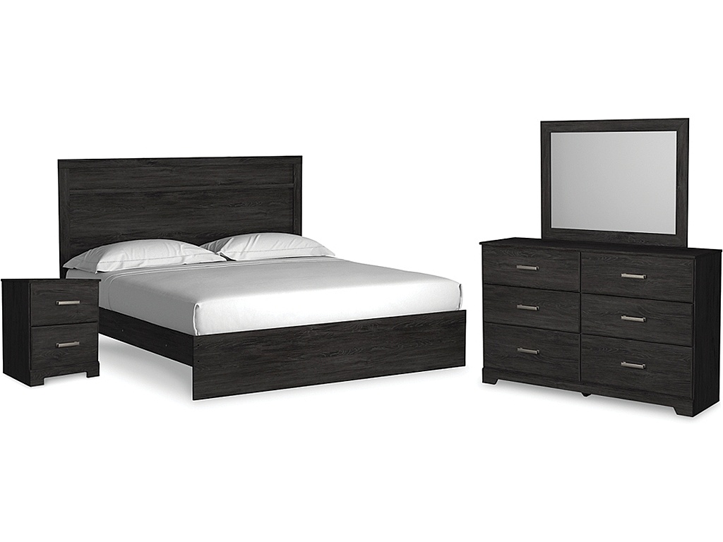 Belachime King Panel Bed, Dresser, Mirror, and Nightstand - main image