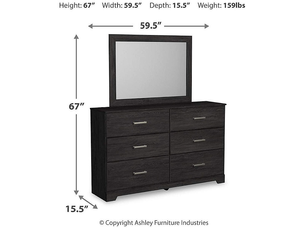 Belachime Queen Panel Bed, Dresser and Mirror - image 3