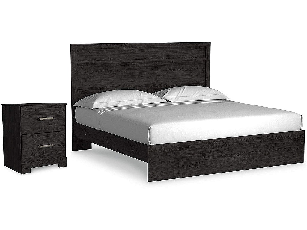 Belachime King Panel Bed and Nightstand - main image