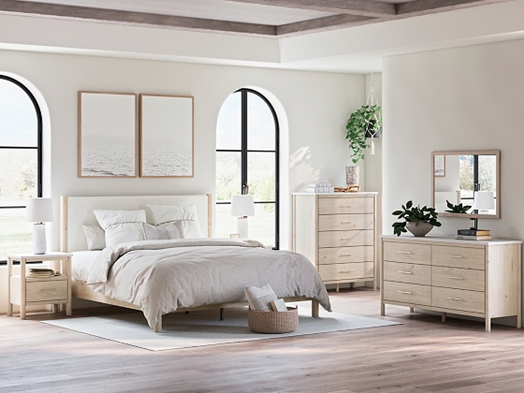 Cadmori King Upholstered Panel Bed - image 9
